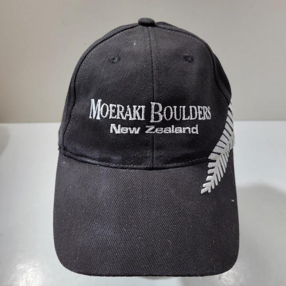 Moeraki Boulders Hat Cap Strap Back Silver Fern Embroidered Mens New Zealand